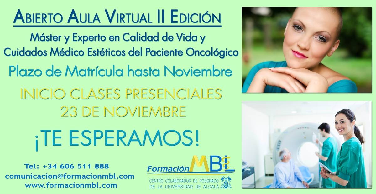 Ampliada la inscripción al Máster y Experto en Cuidados Médico-Estéticos del Paciente Oncológico