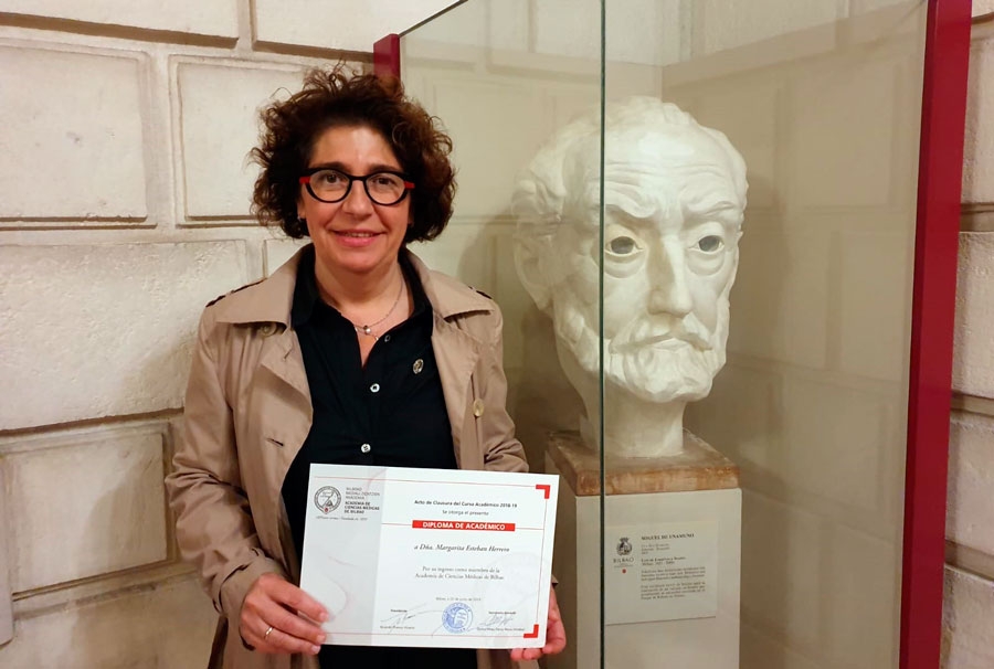 LA DOCTORA MARGARITA ESTEBAN, NOMBRADA MIEMBRO DE LA ACADEMIA DE CIENCIAS MÉDICAS DE BILBAO