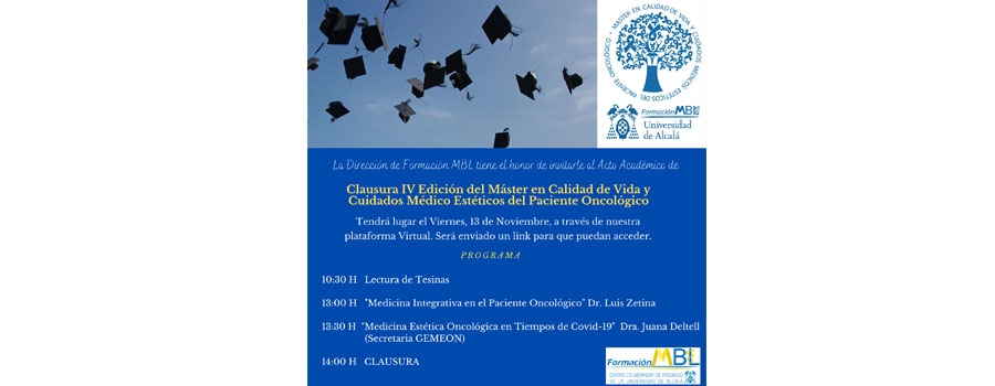 Clausura de la IV Edición del Máster en Calidad de Vida y Cuidados Médico-Estéticos del Paciente Oncológico