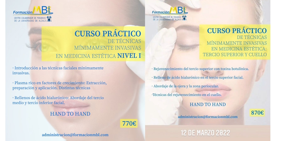 Nuevas ediciones de los cursos de técnicas mínimamente invasivas a en medicina estética facial en marzo