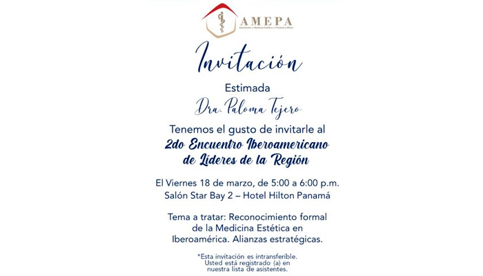 La Dra. Tejero participa mañana en un encuentro de líderes iberoamericanos  sobre el reconocimiento de la medicina estética